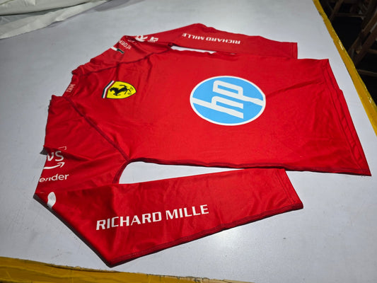 Custom Ferrari Kart Racing Undergarment Shirt – Lightweight Base Layer