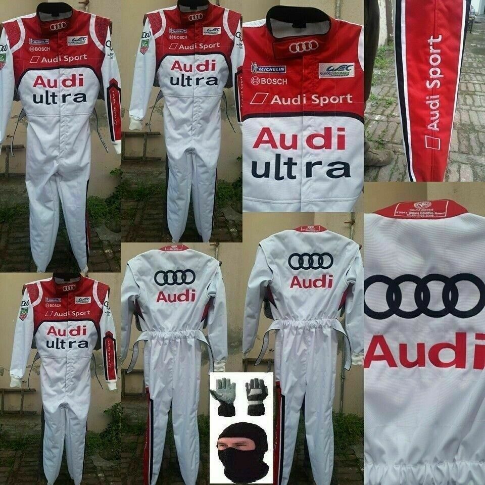 GO KART AUDI ULTRA RACE SUIT KARTING GLOVES MOTORSPORTS SUIT