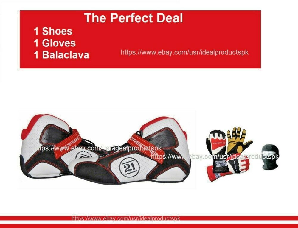 Porsche Go Kart Racing Shoes and Racing Gloves Karting shoes Karting Gloves