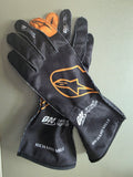 Mclaren Style Kart Racing Gloves Orange Black Motorsport Gloves High Grip Lightweight Breathable Go Kart Racing Gloves