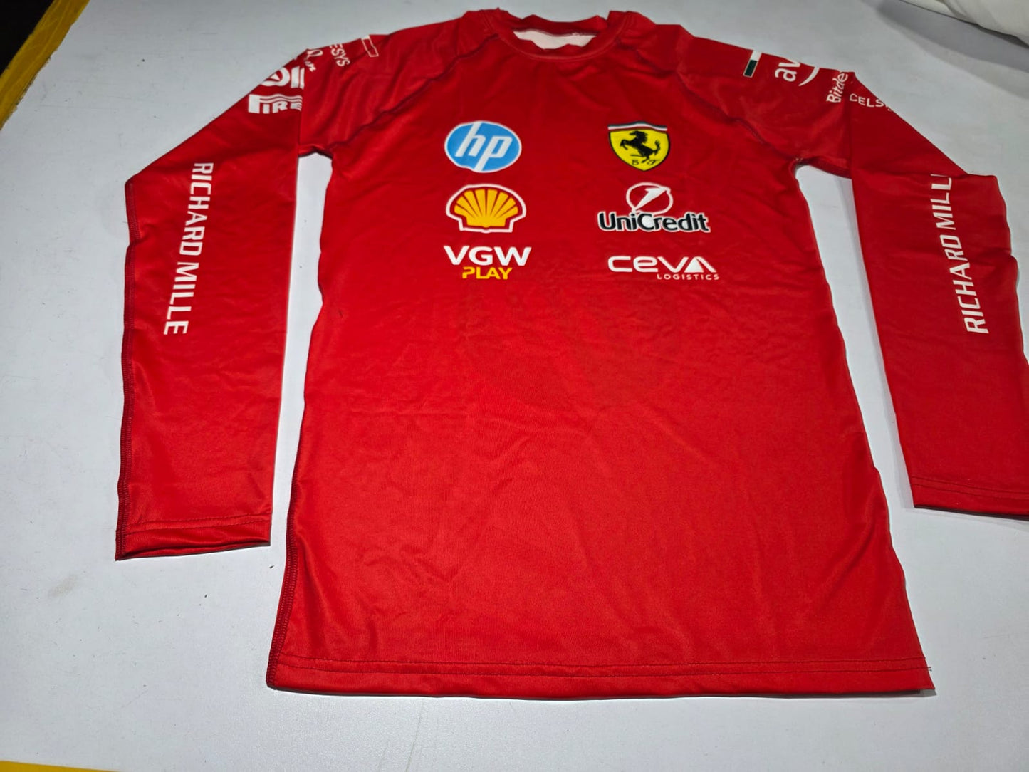 Custom Ferrari Kart Racing Undergarment Shirt – Lightweight Base Layer