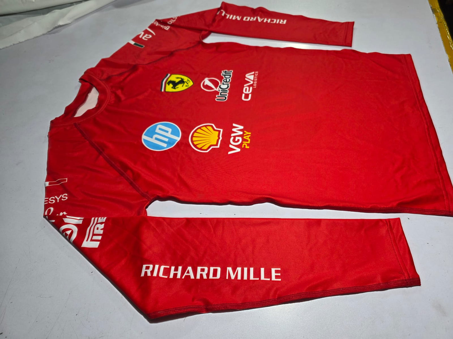 Custom Ferrari Kart Racing Undergarment Shirt – Lightweight Base Layer