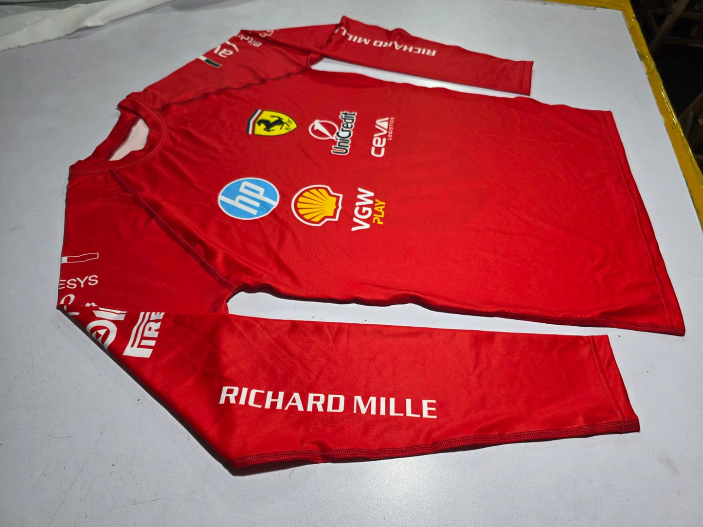 Custom Ferrari Kart Racing Undergarment Shirt – Lightweight Base Layer