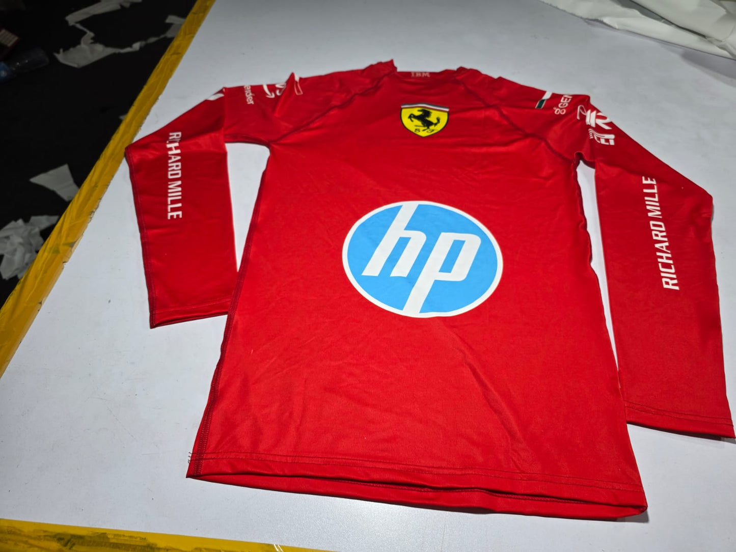 Custom Ferrari Kart Racing Undergarment Shirt – Lightweight Base Layer
