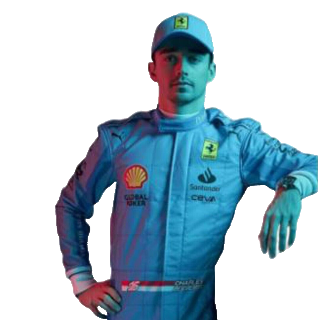 Charles Leclerc Ferrari New Model 2024 Blue F1 Race Suit Go Kart Racing Suit