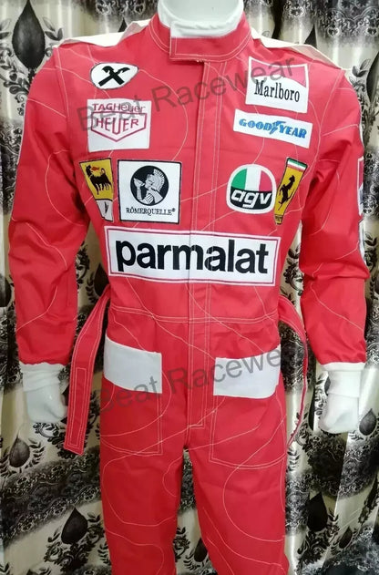F1 Niki Lauda 1976 embroidered patches go kart race suit,In All Sizes Kart Suit
