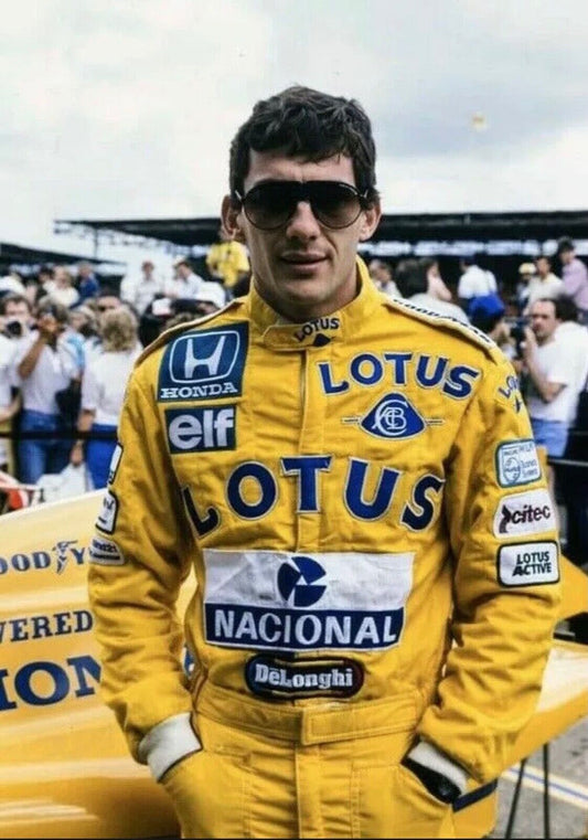 Ayrton Senna LOTUS Sublimation  go kart race/racing suit.