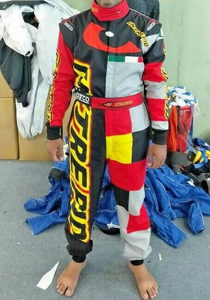 Intrepid Racing Kart sublimation printed Go Kart race suit , Kids/Adult Sizes