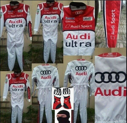 GO KART AUDI ULTRA RACE SUIT  KARTING GLOVES MOTORSPORTS SUIT