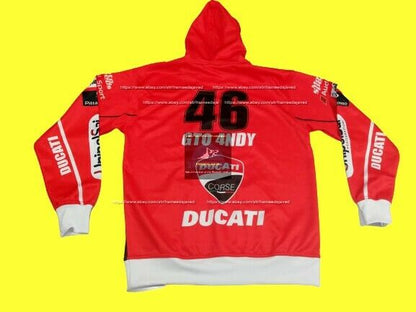 2020 DUCATI Racing Custom Name 3D Hoodies Pullover with your Name NO. all sizes