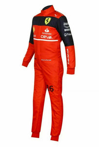F1 CHARLES 2022 Style Printed race Suit GO KART RACING SUIT ALL SIZES With Gifts