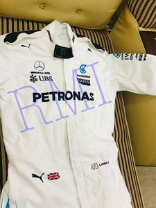 F1  Lewis Hamilton Mercedes-Benz 2016/2017 Style Printed Racing  Suit