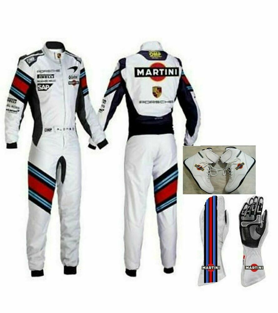 MARTINI GO KART RACE SUIT WITH MATCHING SHOES & GLOVES
