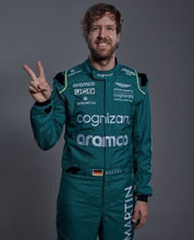 Load image into Gallery viewer, F1 Aston Martin aramco S.Vettel 2022 model printed go kart/karting race suit
