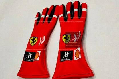 2018 Sebastian Vettel Racing Gloves F1 Karting Gloves Go Kart Gloves F1 Gloves