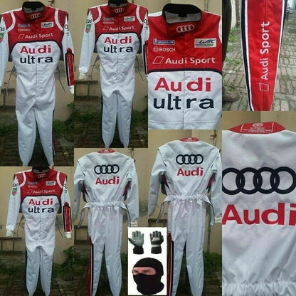 GO KART AUDI ULTRA RACE SUIT  KARTING GLOVES MOTORSPORTS SUIT