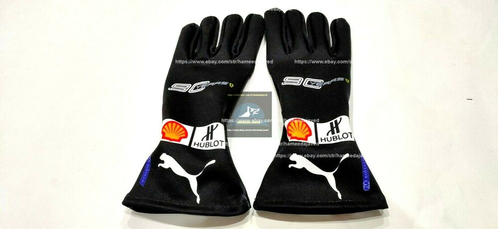 2019 Sebastian Vettel Racing Gloves F1 90 Years Karting Gloves Go Kart Gloves
