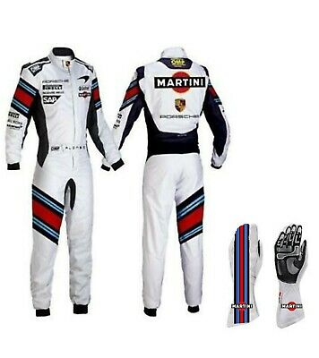 Kart race suit Go karting suits Martini edition made by FR1 with race  Gloves