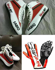  Birel Art Go Kart Race Shoes & Matching Gloves